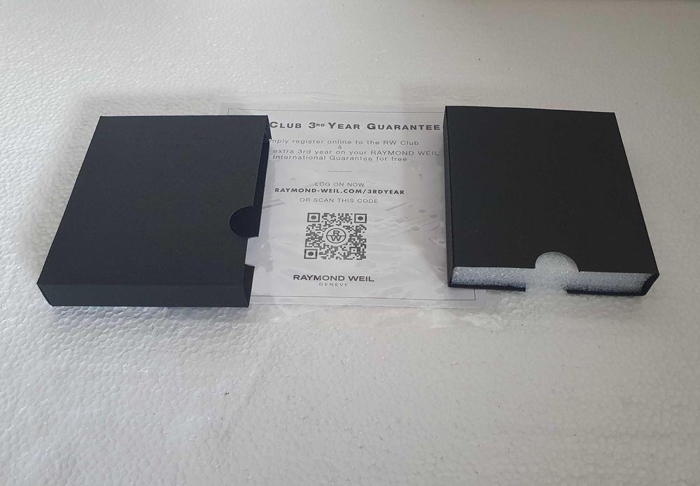 Caixa para relógio Raymond Weil, completa - NOVA