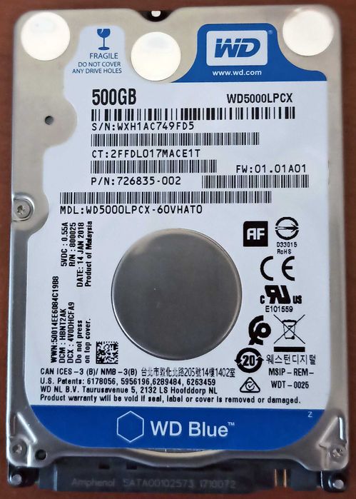 HDD диск для ноутбука.