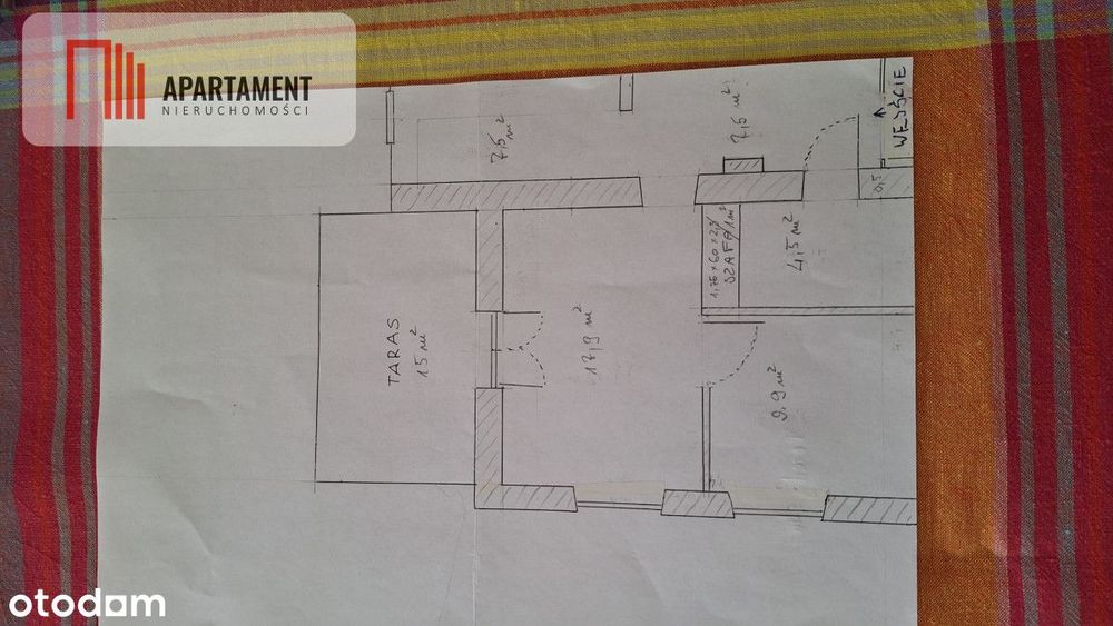 Mieszkanie  48 m² z dużym, pięknym tarasem