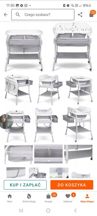 Wanienka dziecięca z przewijakiem na stelażu 2w1 Colibro