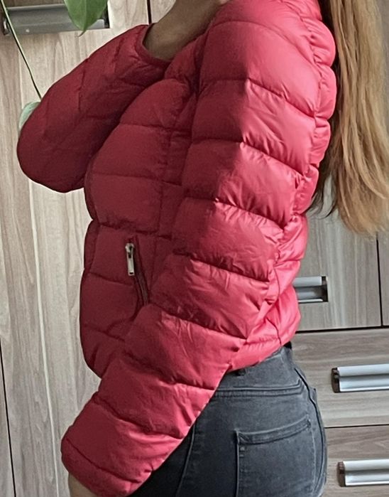 Kurtka puchowa róż S