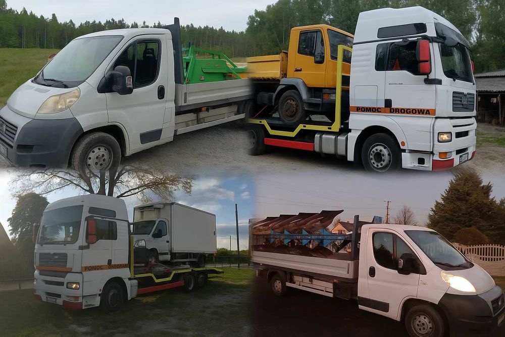 Usługi transportowe laweta pomoc drogowa transport maszyn kombajnów