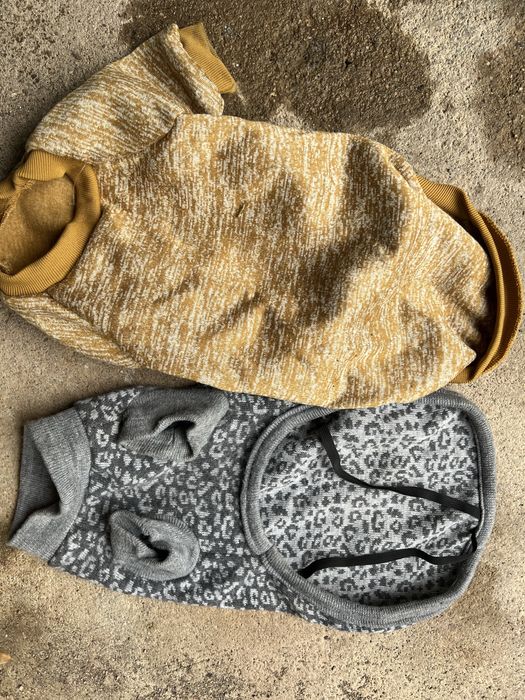 Roupa para cao castanho e cinza