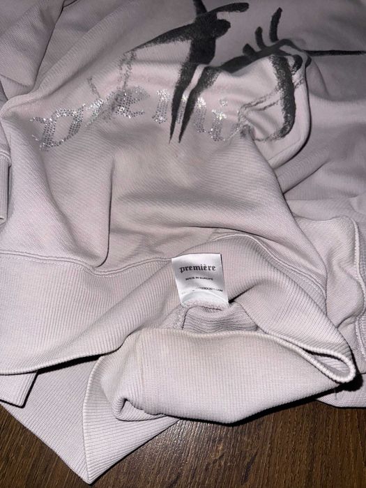Hoodie Sweatshirt Bluza Sweter Ribs Hoodie Premiere Made In EU Gray