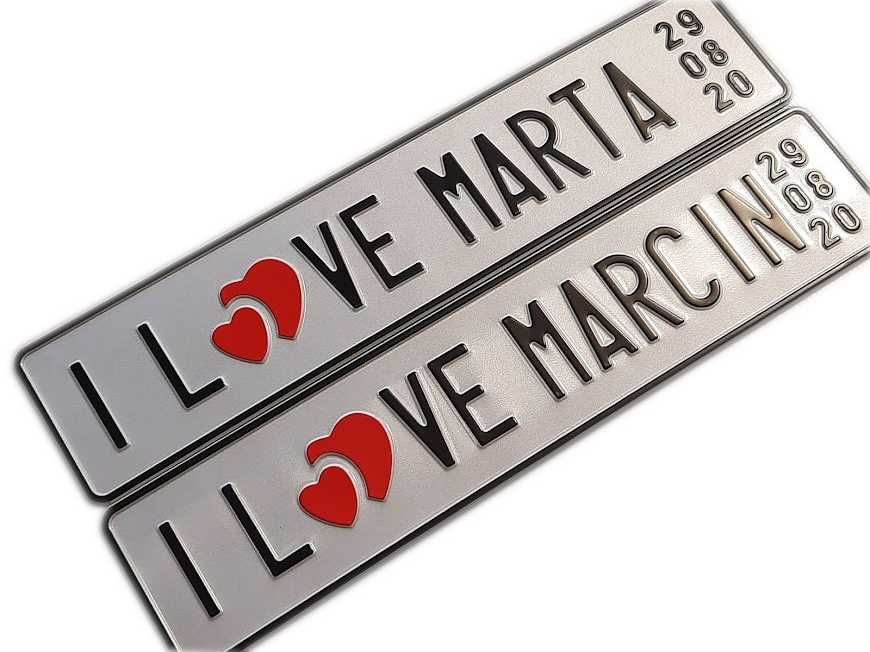 Tablice Ślubne. Imienne. Tłoczone