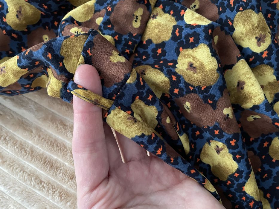 Sukienka na jedno ramie 44 xL jesienne wzory