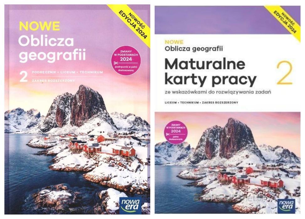 Nowe Oblicza Geografii 2 Karty Pracy + Podręcznik Rozszerzony 2024