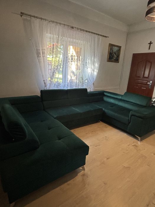 Duży narożnik z funkcją spania + pojemnik na posciel