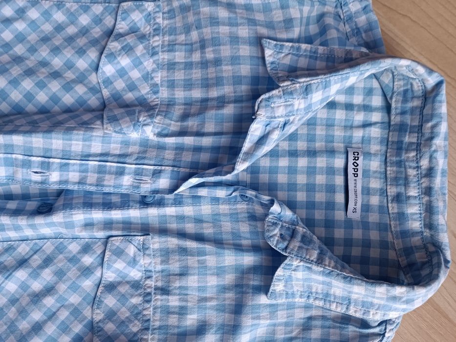 Koszula bluzka Cropp krótki rękaw rozm.Xs S kratka
