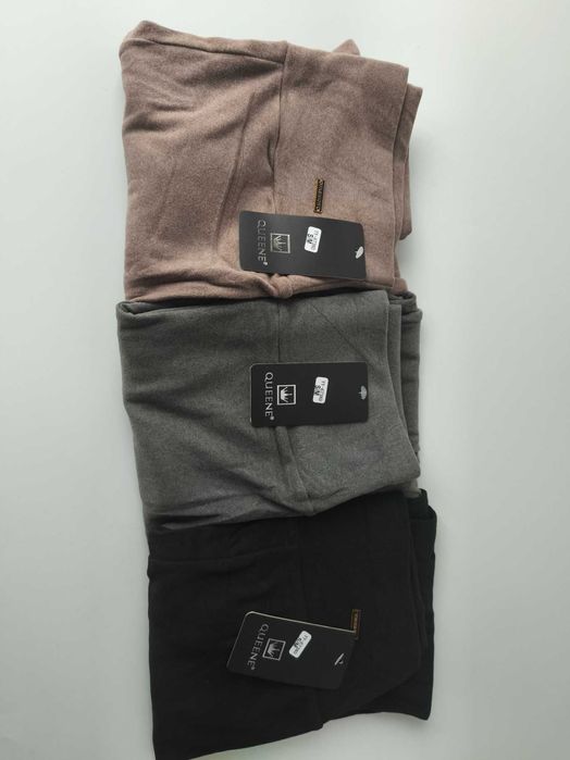 Wygodne spodnie legginsy damskie czarne Queene S/M nieprześwitujące