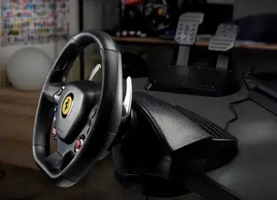 Ігровий комплект кермо та педалі Thrustmaster T80 Ferrari 488 GTB Edition PC/PS4/PS5 Black .