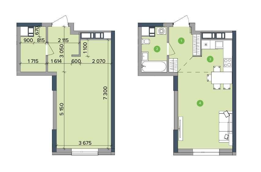 Продам 1 кімнатну квартиру 34.2м в ЖК "Метрополіс"