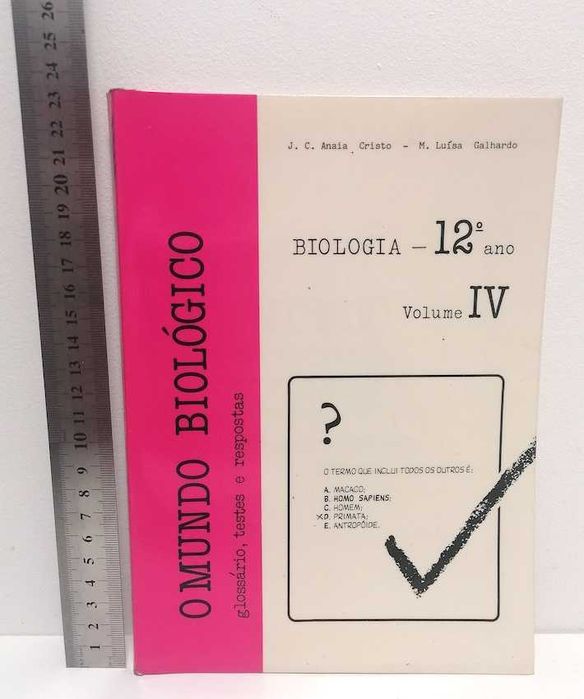 O Mundo Biológico, Volume IV, 12.º ano de Biologia (glossário, testes e respostas)