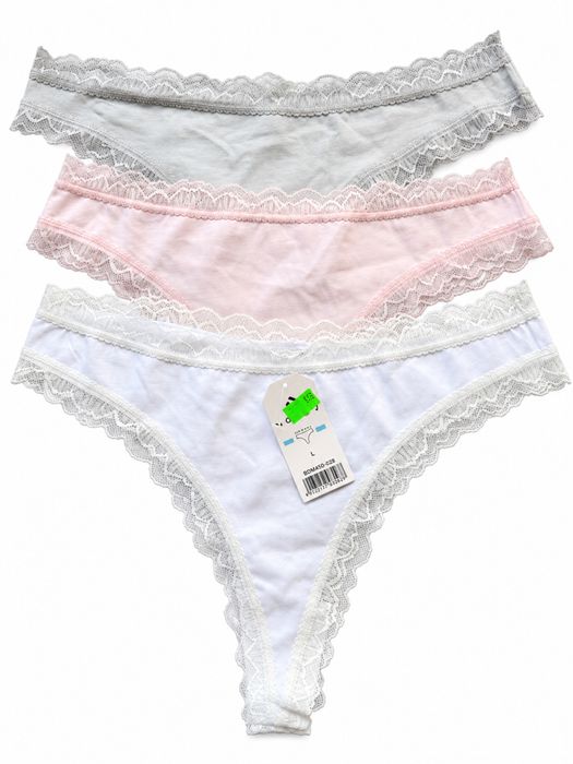 3x majtki damskie koronkowe stringi mix kolor L
