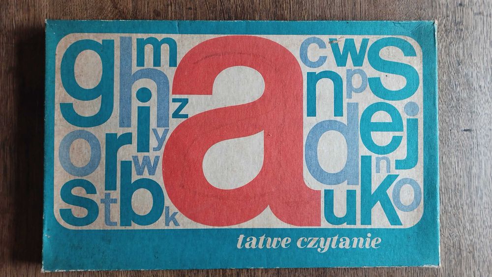 Gra edukacyjna PRL 1978r. "Łatwe Czytanie" kompletne