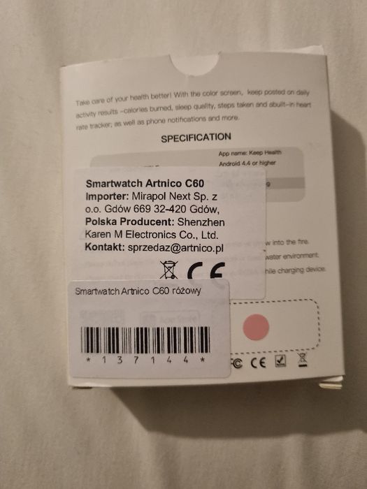 Smartwatch Pro Zegarek Damski Elegancki Złoty Kroki Tętno Menu  Polski