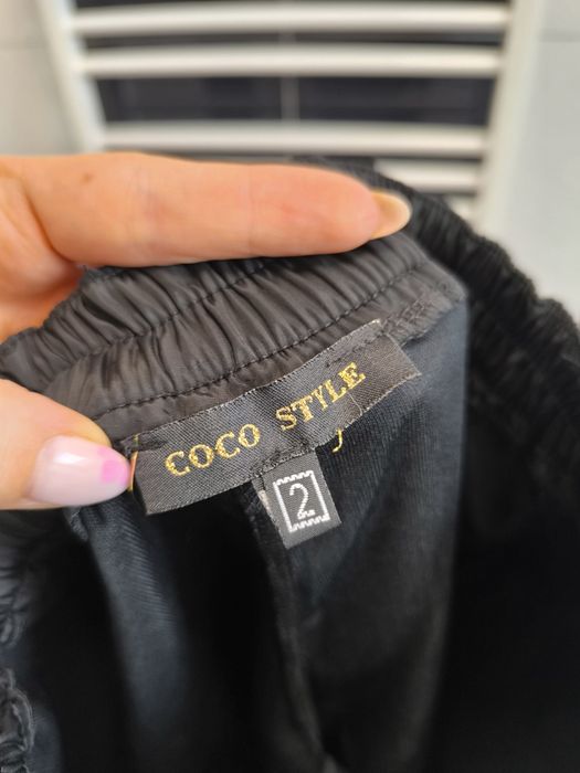 Czarne bojówki ortalionowe Coco Style Exclusive | nowe z metką | M/L