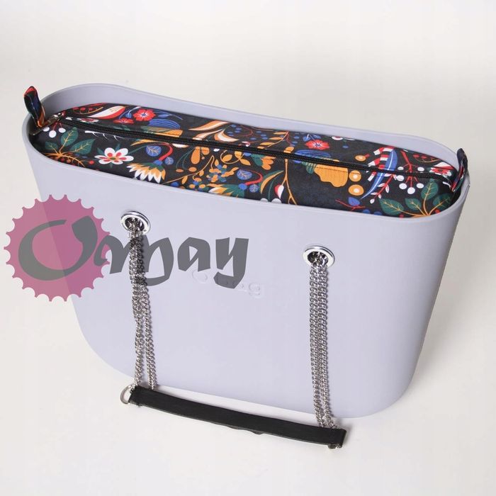 organizer OBAG STANDARD nowy folk czarny 2 kieszenie wkład OMAY