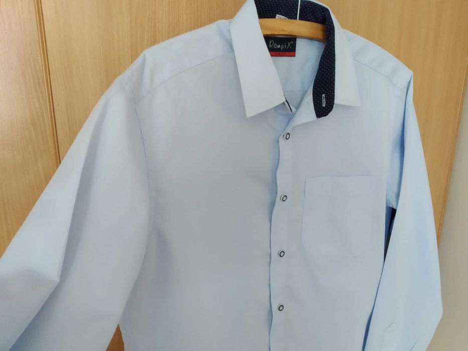 Koszula niebieska z długim rękawem r. M (176-182)