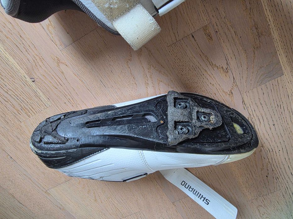 Buty szosowe Shimano SH-RP200 RP2 SPD-SL używane białe rozmar 46