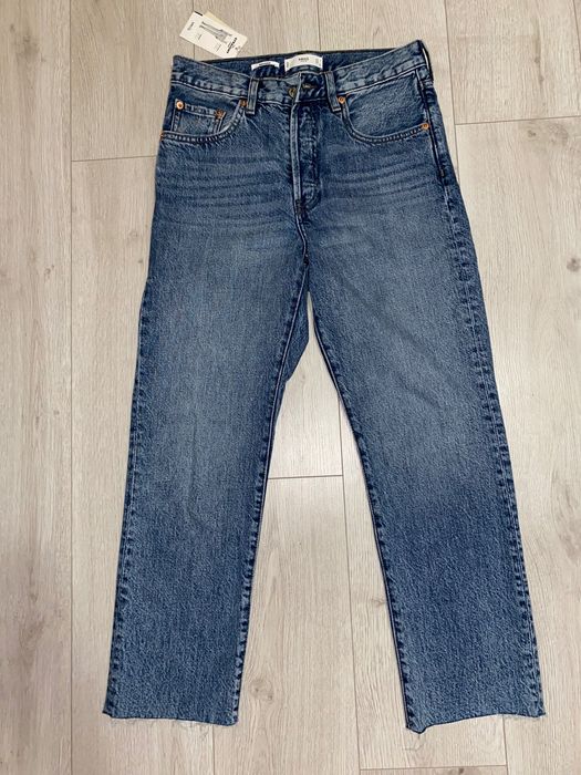Жіночі прямі джинси блакитні сині Mango denim розмір -М