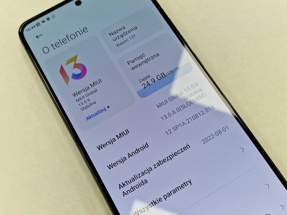 Xiaomi 12T 5G/ 8GB/ 128GB/ Black/ Czarny/ Grade A + ładowarka