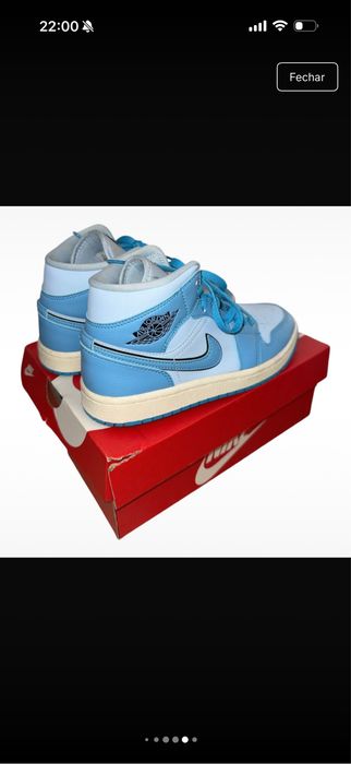 Ténis Air Jordan 1 Mid SE Ice Blue