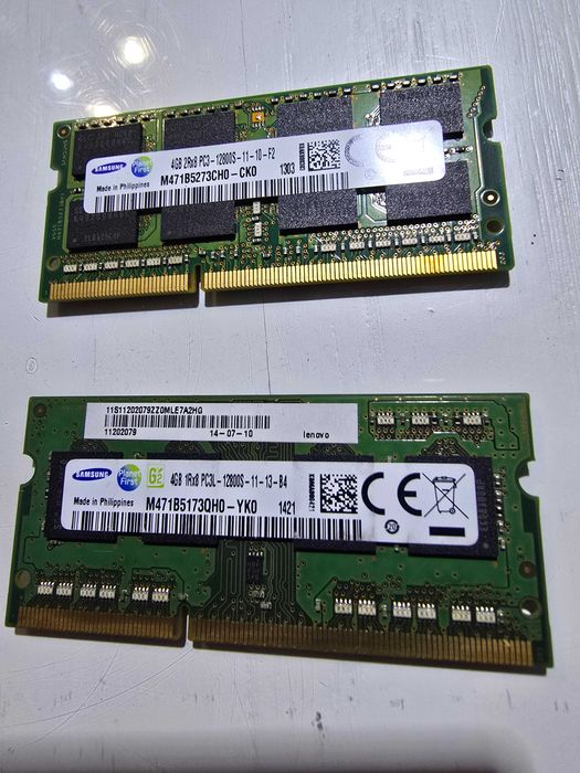 Оперативна пам'ять для ноутбука samsung 4Гб. DDR3L-1600МГц PC3L-12800s