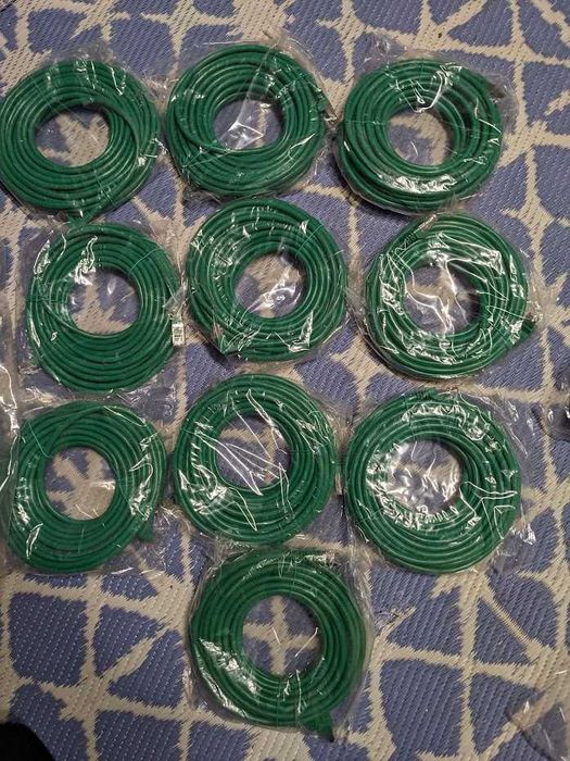 Kabel przewód sieciowy LAN ethernet skrętka patchcord 10 x 10m CAT6