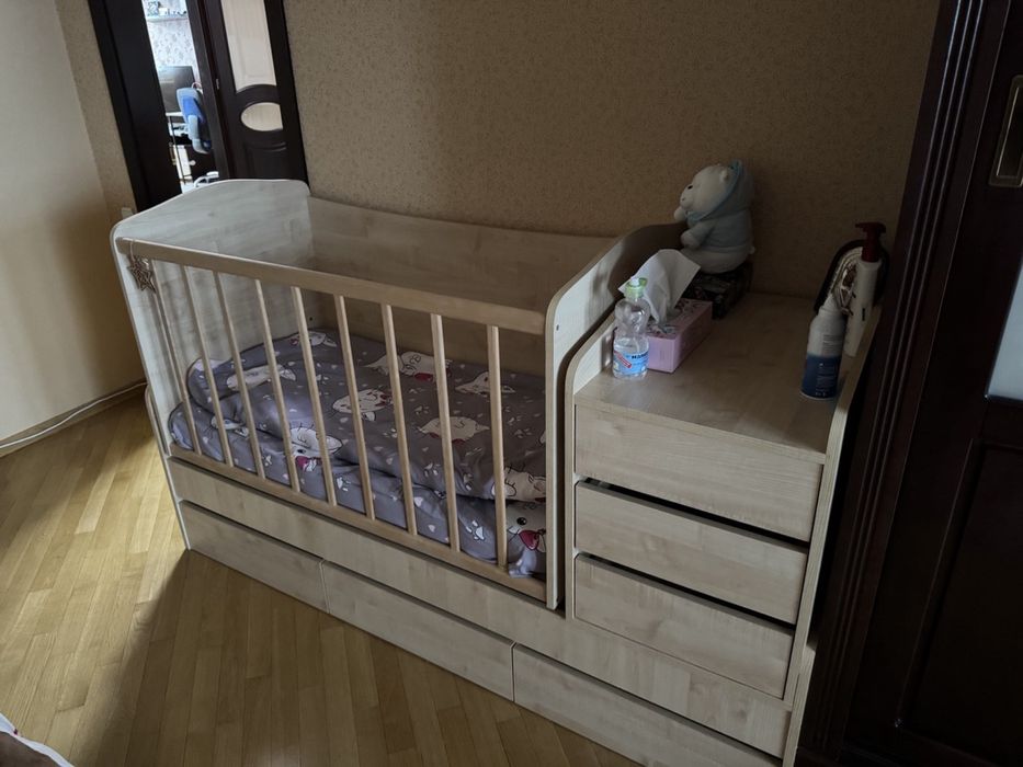 Детская кроватка трансформер от 0 до 12 лет