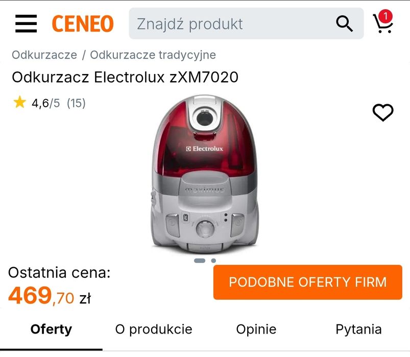 Odkurzacz Electrolux ZXM7020