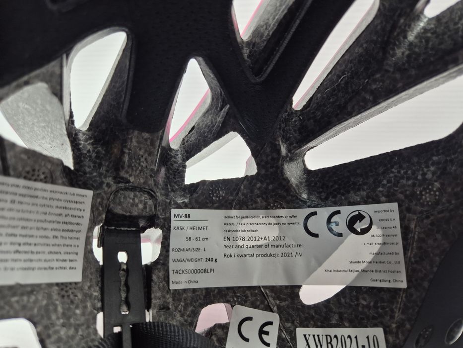 Kask rowerowy KROSS LAKI PINK, Komis Jasło Czackiego