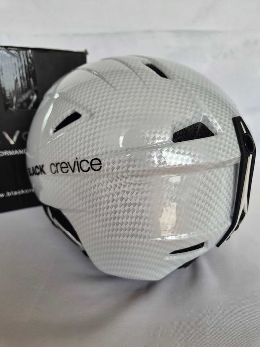 Kask narciarski Black Crevice Kitzbuhel Shiny White Carbon M 57-58cm