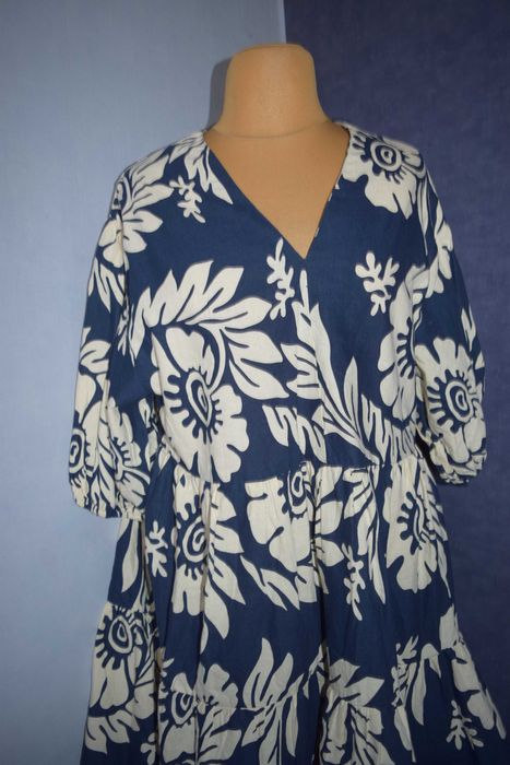 F & F Piękna sukienka bawełniana z lnem_44