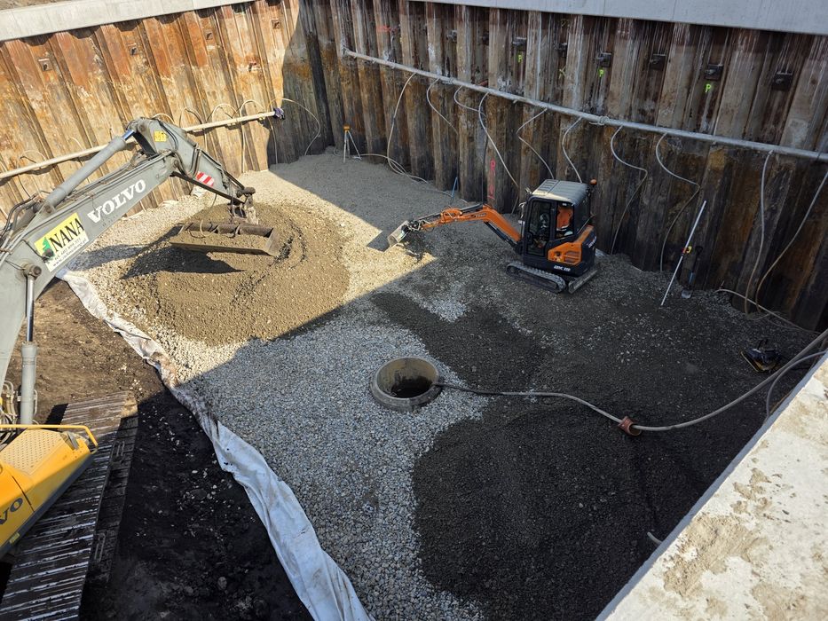 Mini koparka mini zestaw łyzek