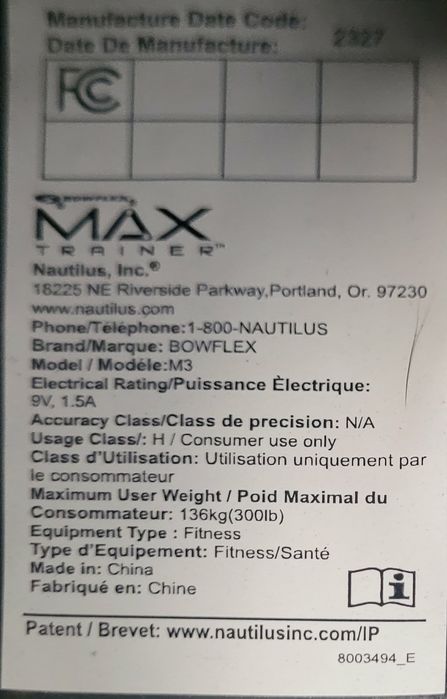 Orbitrek Bowflex M3 (tylko 9h)jak nowy