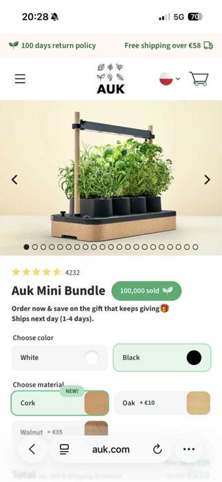 Skandynawski inteligentny ogród wewnętrzny