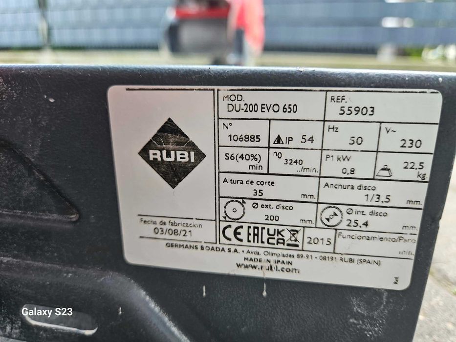 Piła do płytek RUBI DU-200 EVO 650
