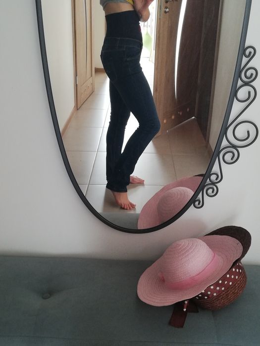 Spodnie jeansy ciążowe  Bebefield, r 36, S, fason slim
