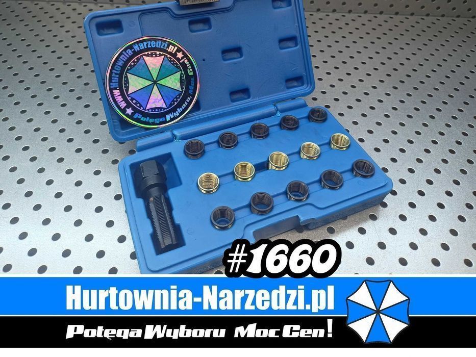 Zestaw do naprawy gwintów i świec zapłonowych 16el. M14 x 1.25mm