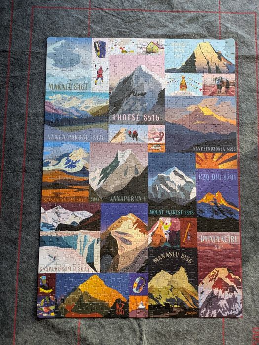 Puzzle 1000 el. Góry 8000 m n.p.m., puzzlove