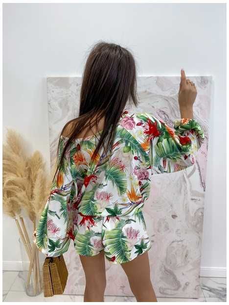 Floral*Kombinezon*Liście*Kwiaty*Tropics*OVERSIZE**Uni