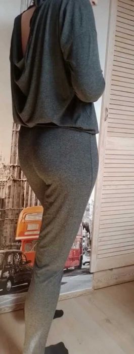 XL 42 Reserved elegancki szary wygodny kombinezon plus size nowy