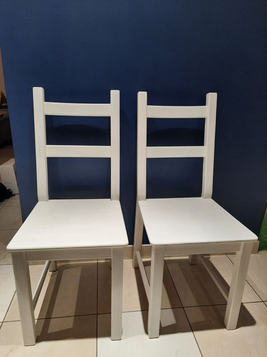 Krzesło drewniane 2szt IKEA krzesła białe