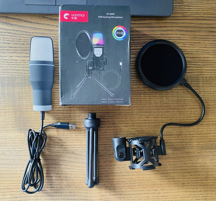 RGB мікрофон для пк, ноутбуку