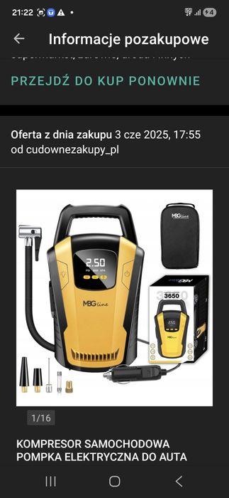 Kompresor samochód rower