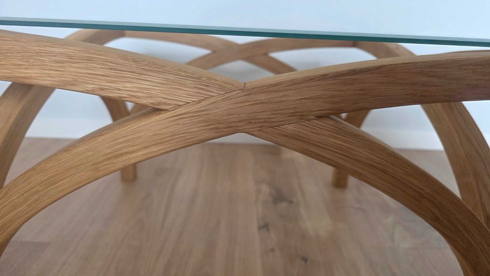 Designerski stolik kawowy z litego dębu | Handmade | Premium