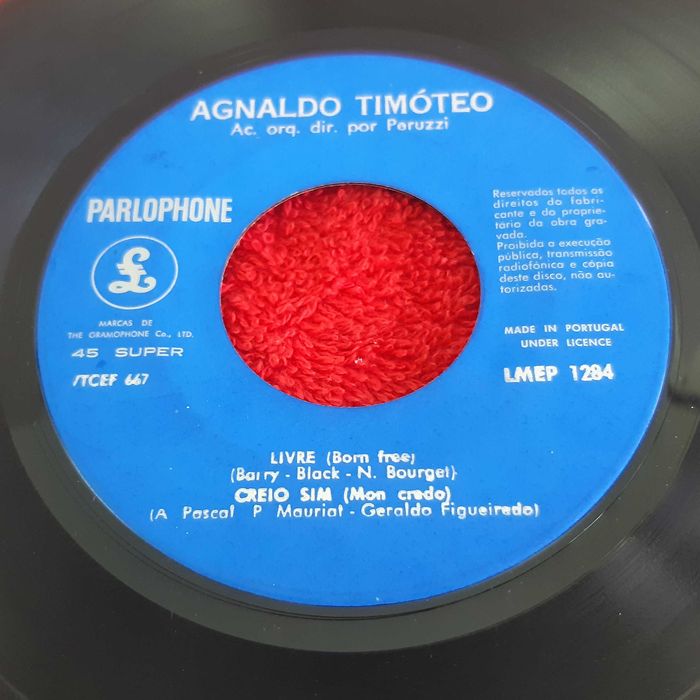 Disco Vinil Single EP Agnaldo Timóteo - Meu Grito + 3 Músicas