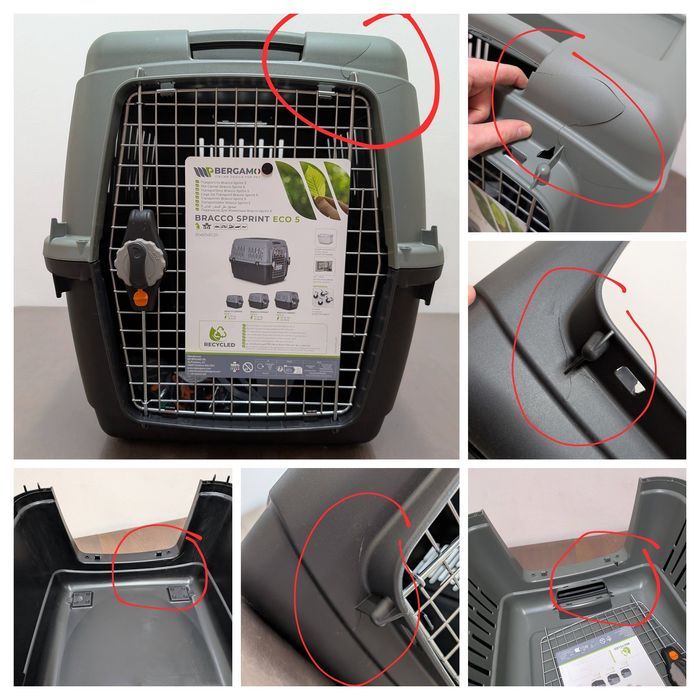 Kerbl Transporter dla Psa 5 60x81x61,5cm do 40kg DUŻY SOLIDNY USZKODZONY