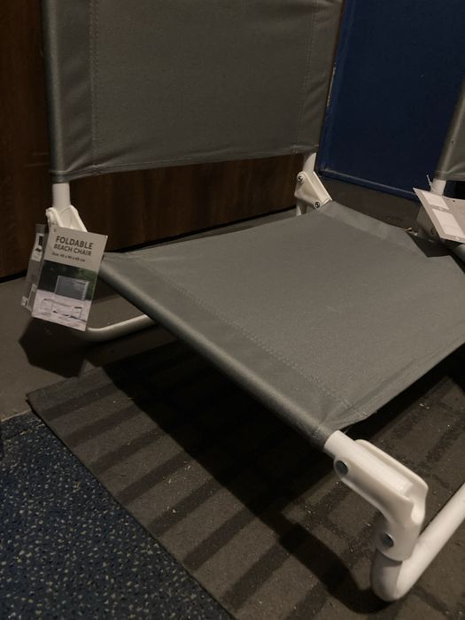 Dwa nowe składane krzesełka plażowe
